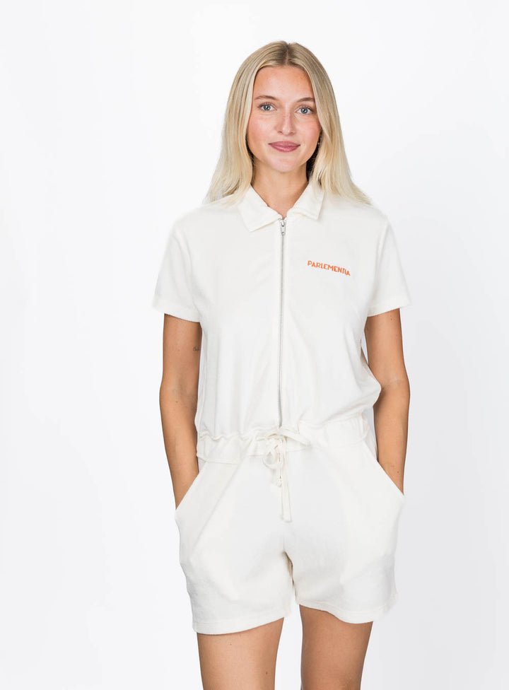 Beach Noise Club PlaySuit - Ivory