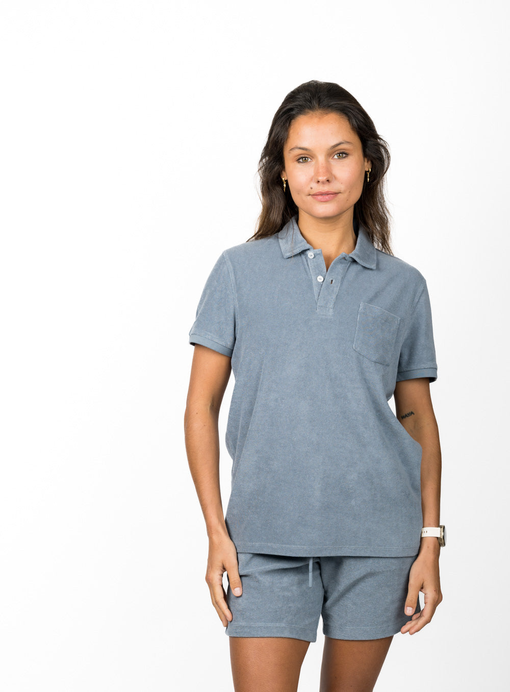 Beach Noise Club Polo Shirt - Mineral Grey