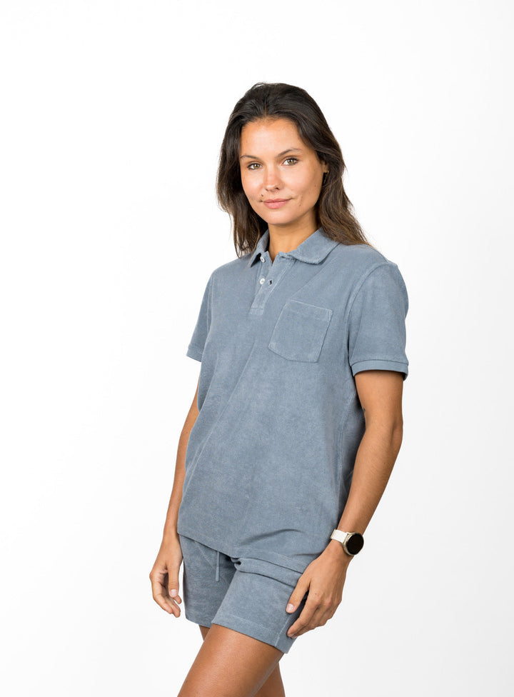 Beach Noise Club Polo Shirt - Mineral Grey