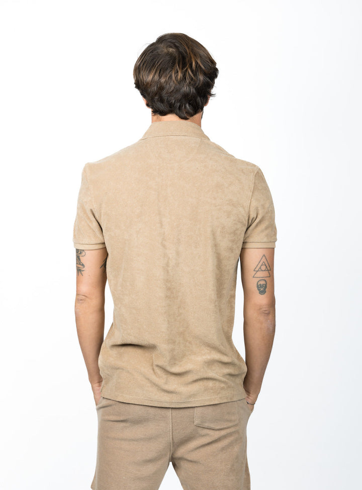 Beach Noise Club Polo Shirt - Cream Coffee