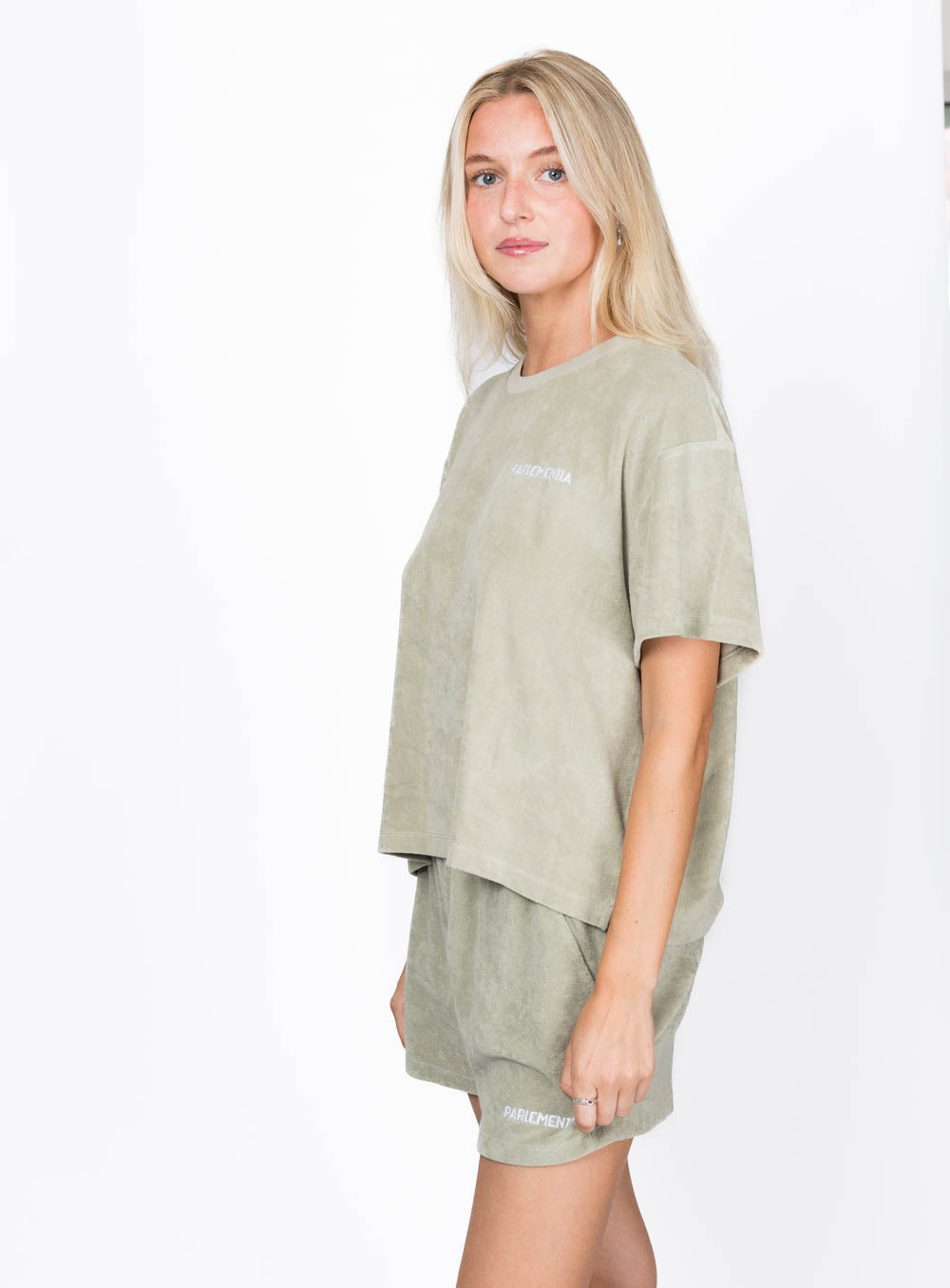 Beach Noise Club SS Tee - Almond Green