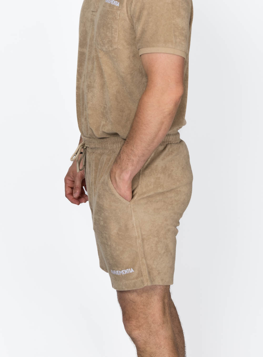 Beach Noise Club Shorts - Cream Coffee
