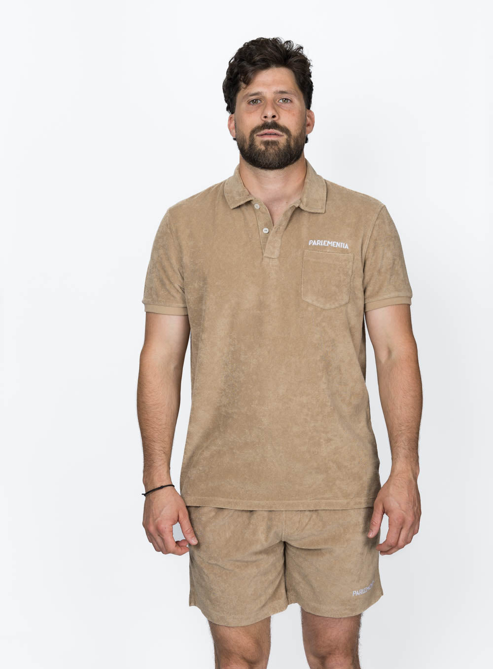 Beach Noise Club Polo Shirt - Cream Coffee