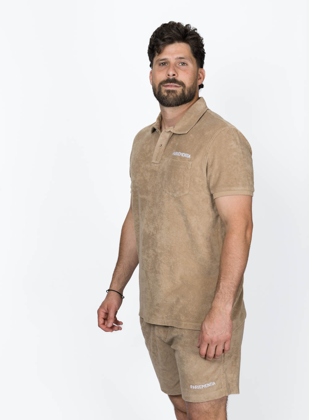 Beach Noise Club Polo Shirt - Cream Coffee