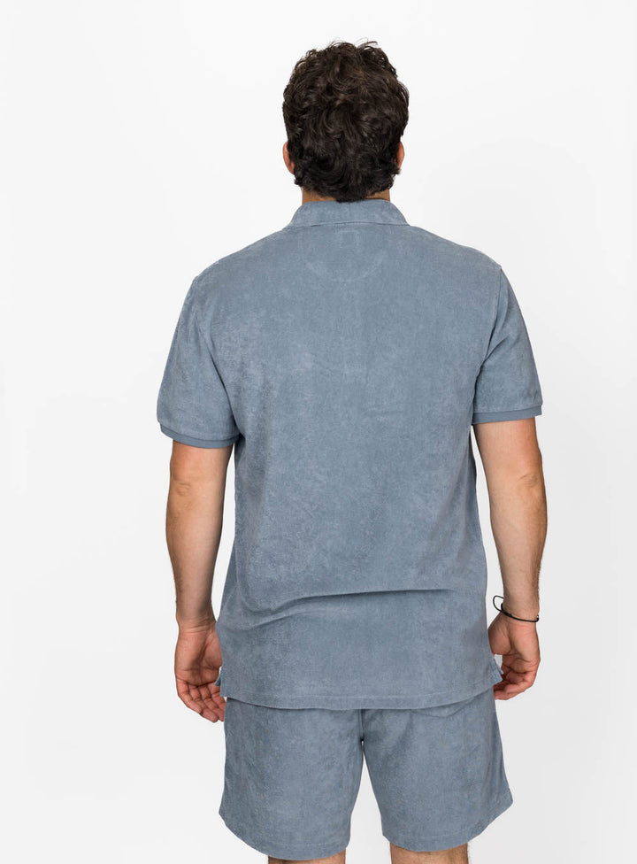 Beach Noise Club Polo Shirt - Mineral Grey