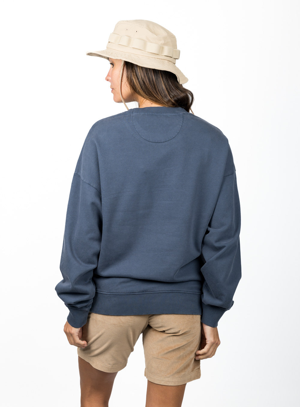 Coastal Delay Crewneck Femme - Washed Navy dos