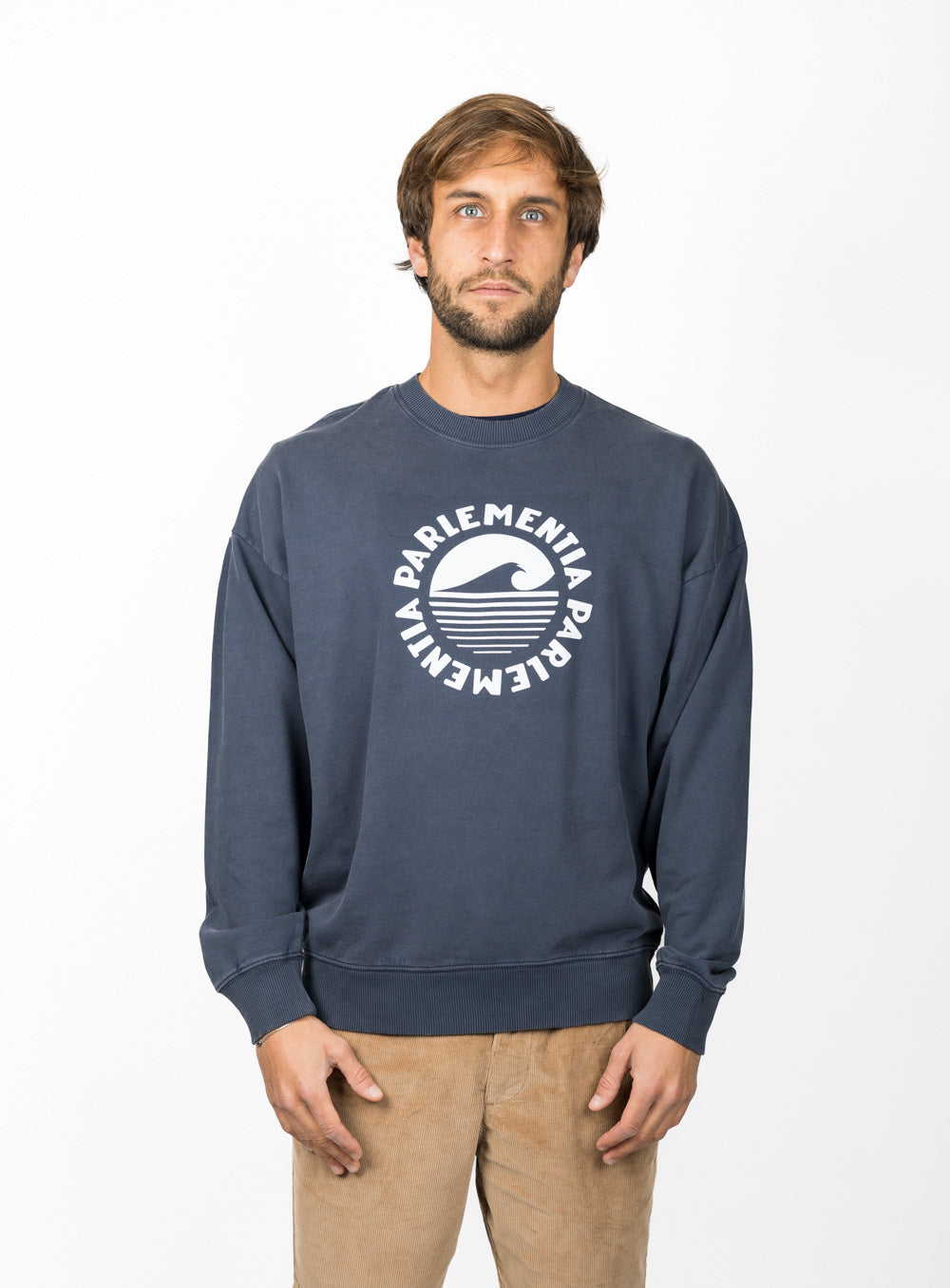Coastal Delay Crewneck - Washed Navy