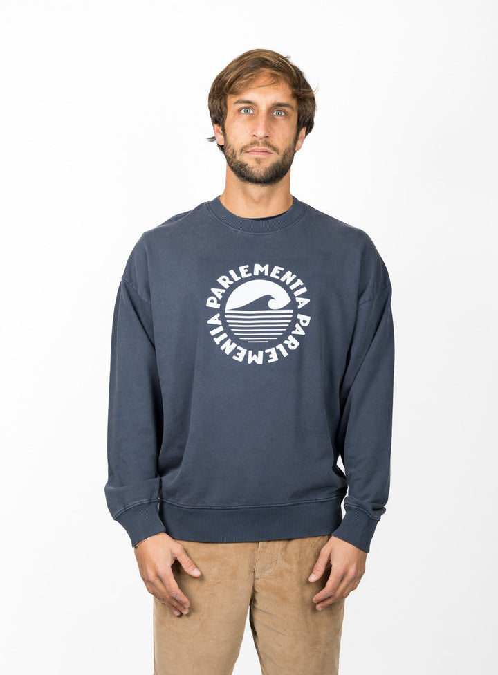 Coastal Delay Crewneck - Washed Navy