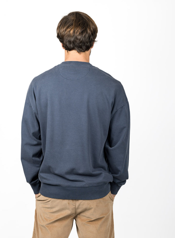Coastal Delay Crewneck - Washed Navy