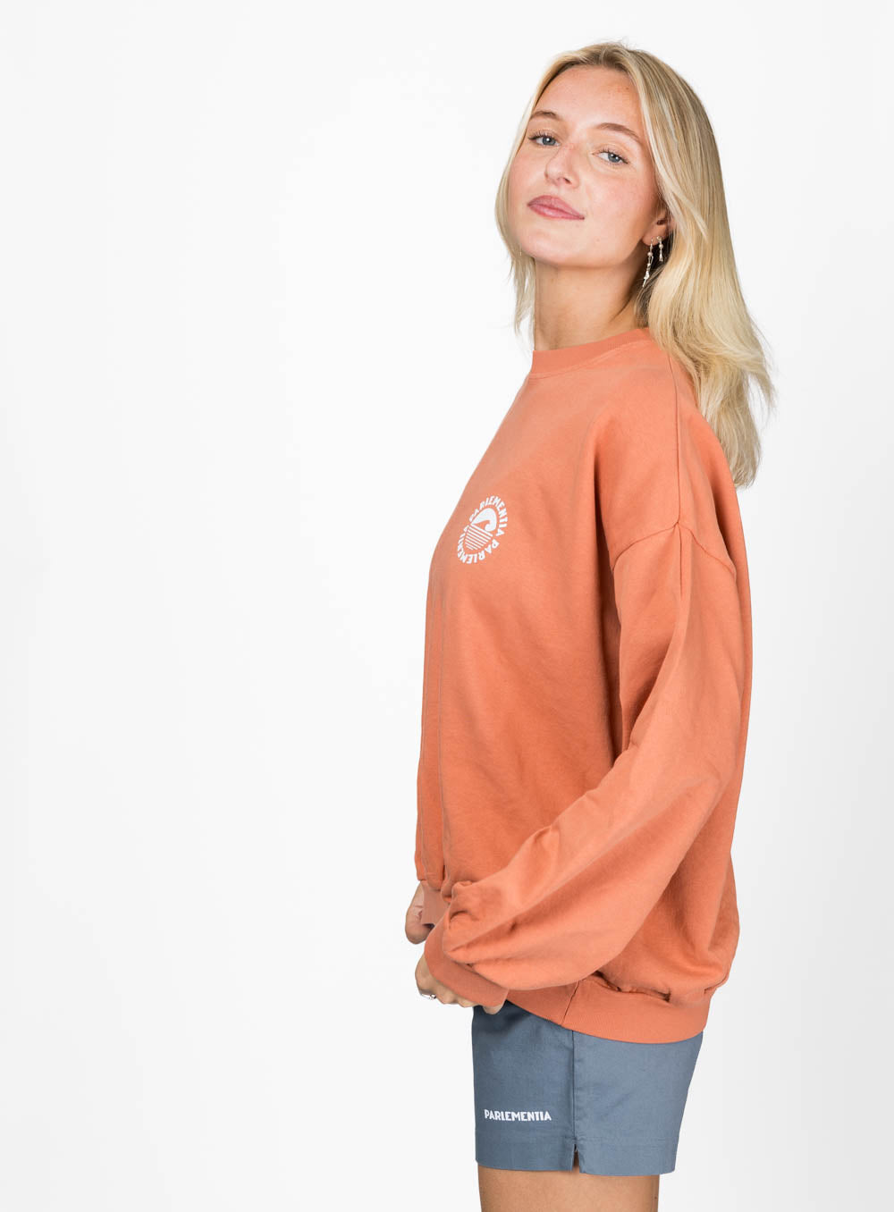 Coastal Delay Crewneck - Washed Pomelo