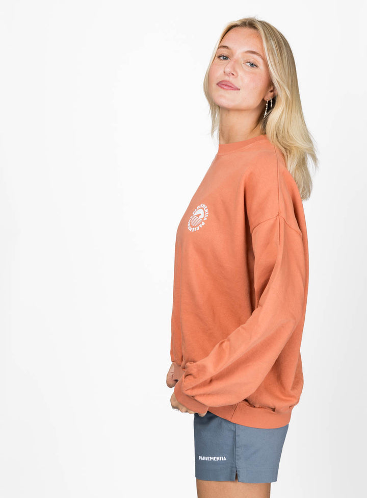 Coastal Delay Crewneck - Washed Pomelo