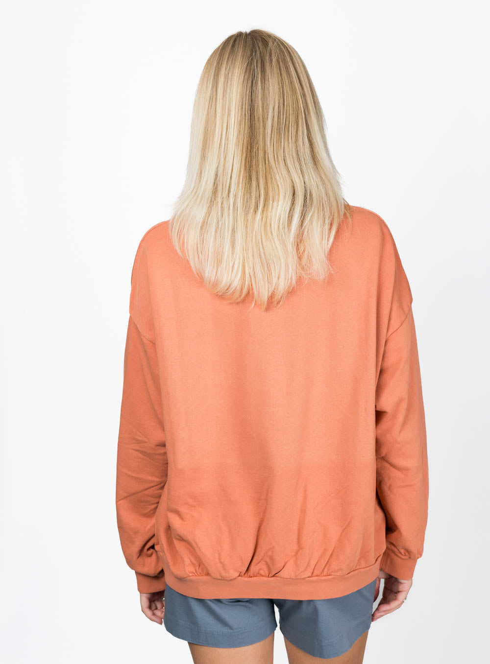 Coastal Delay Crewneck - Washed Pomelo
