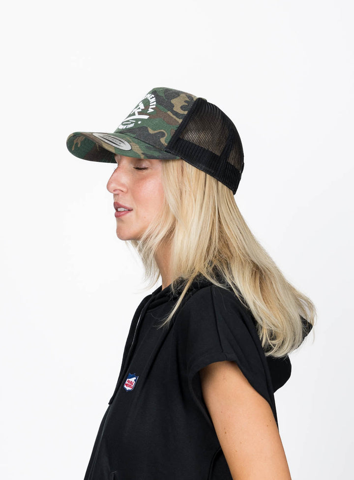 Distant Break Trucker Cap - Green Camo