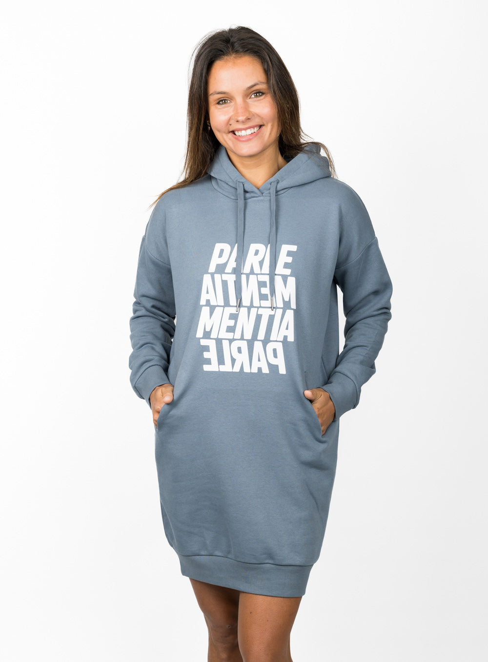 Distant Swell Sweatshirt Dress - Mineral Grey