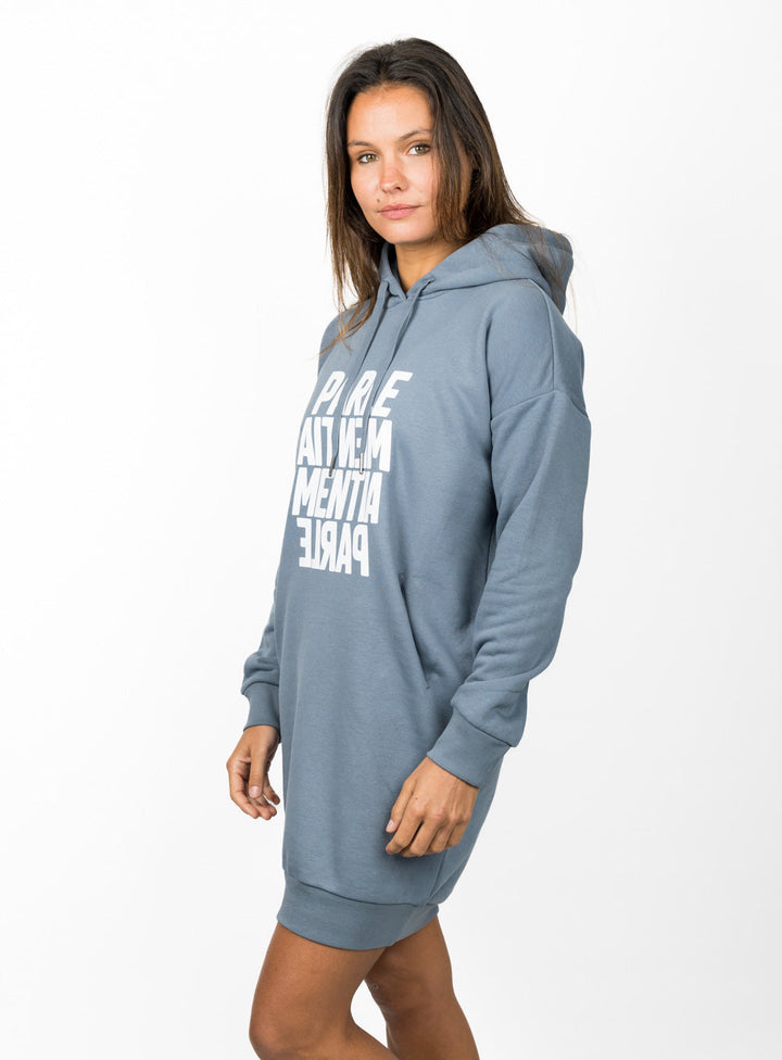 Distant Swell Sweatshirt Dress - Mineral Grey