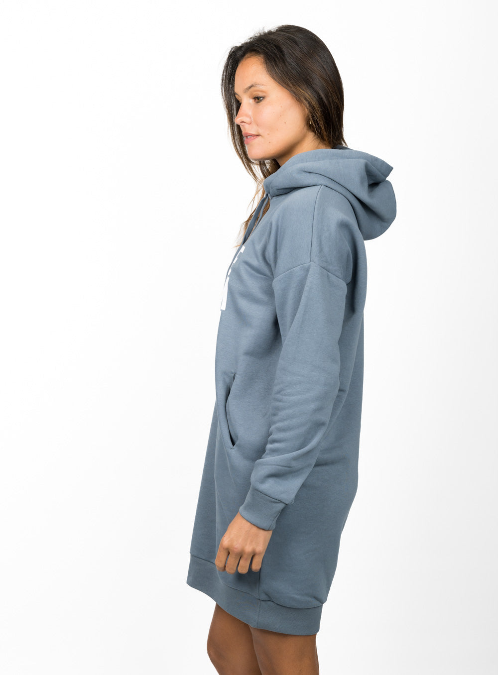 Distant Swell Sweatshirt Dress - Mineral Grey