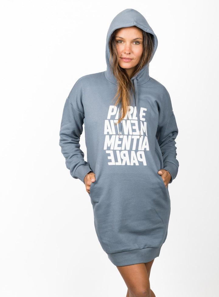 Distant Swell Sweatshirt Dress - Mineral Grey