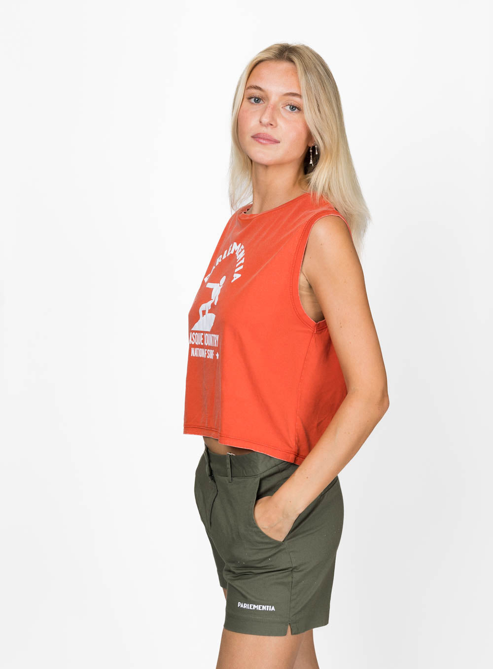 Foam Fiction Cropped Sleeveless Tee