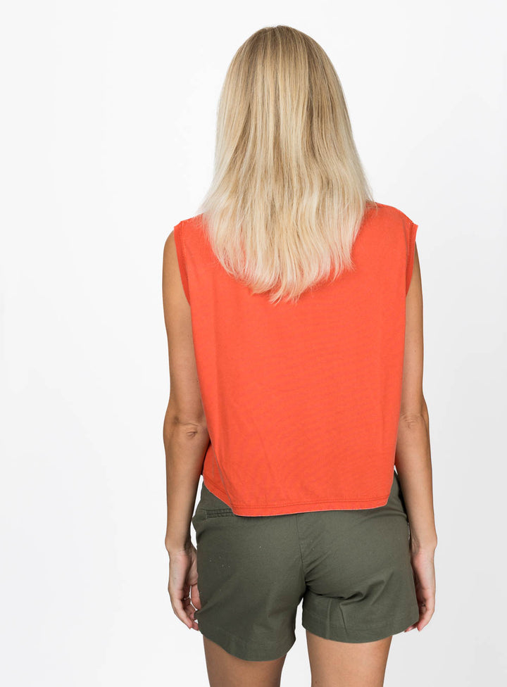 Foam Fiction Cropped Sleeveless Tee