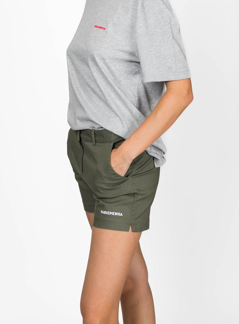 Outerline Press Chino Shorts - Kaki