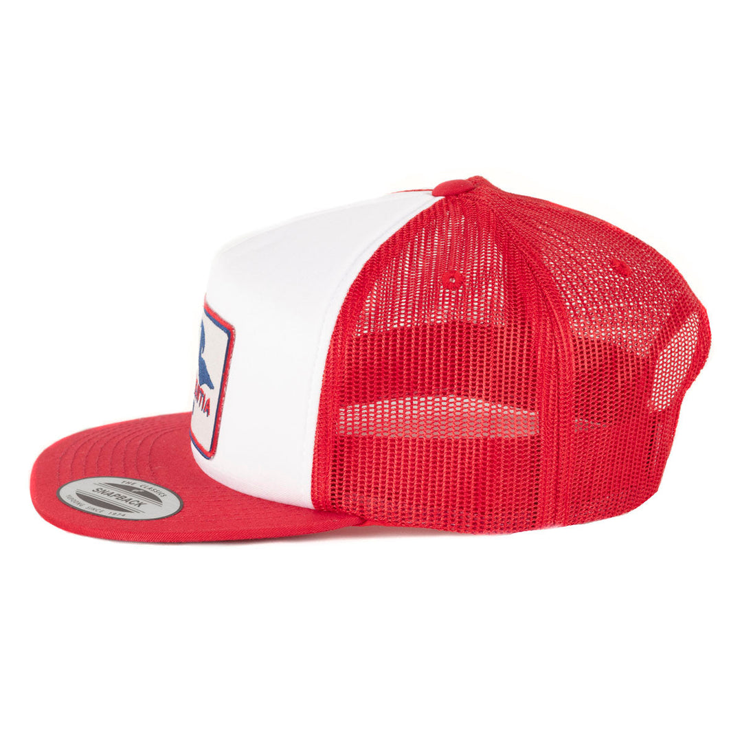 Snapback cap red/white - Hill patch