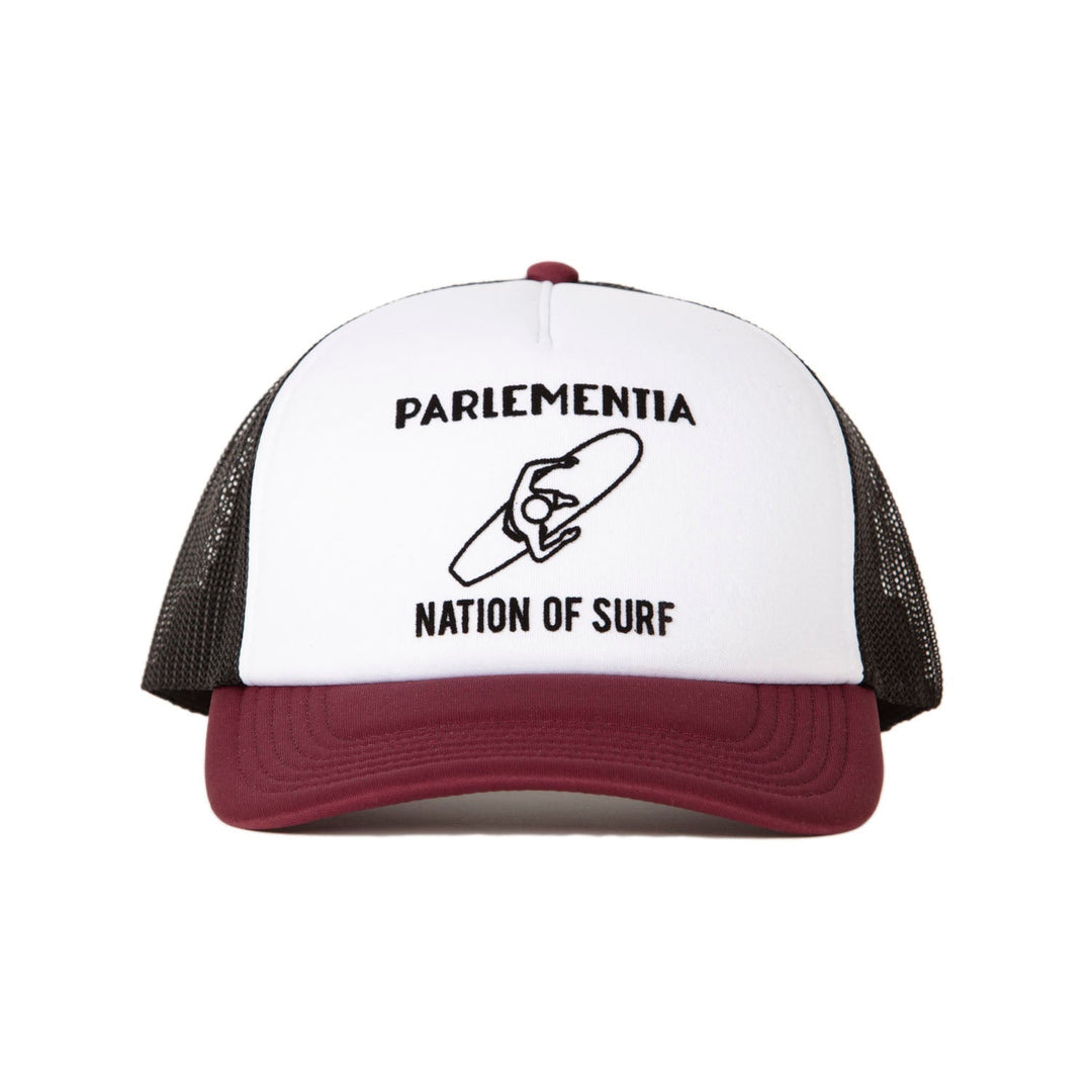 Trucker cap burgundy/white - black Tech