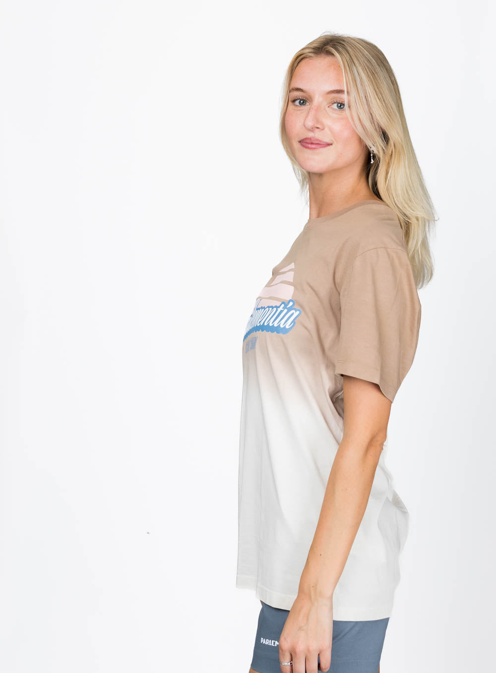 Coastline Theory Ws SS Tee - Dip Dye Wet Sand