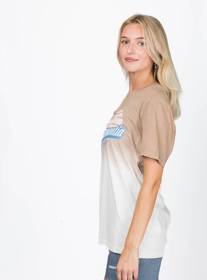 Coastline Theory Ws SS Tee - Dip Dye Wet Sand