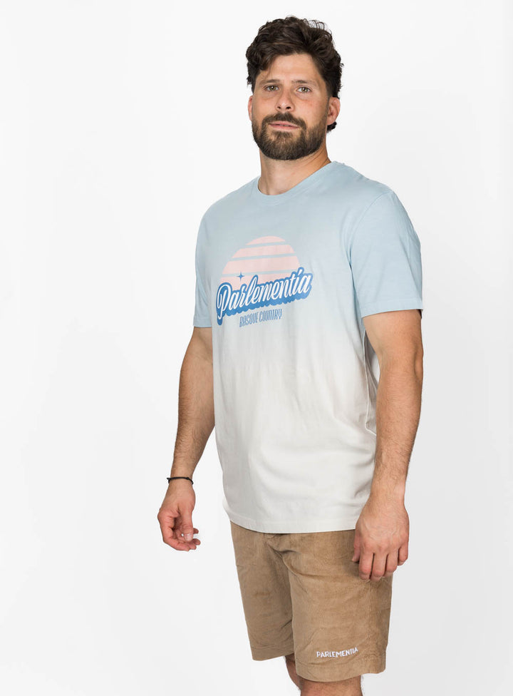 Coastline Theory SS Tee - Dip Dye Aquamarine