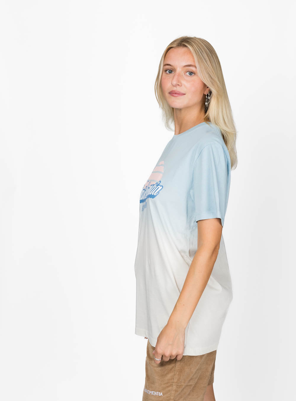 Coastline Theory Ws SS Tee - Dip Dye Aquamarine