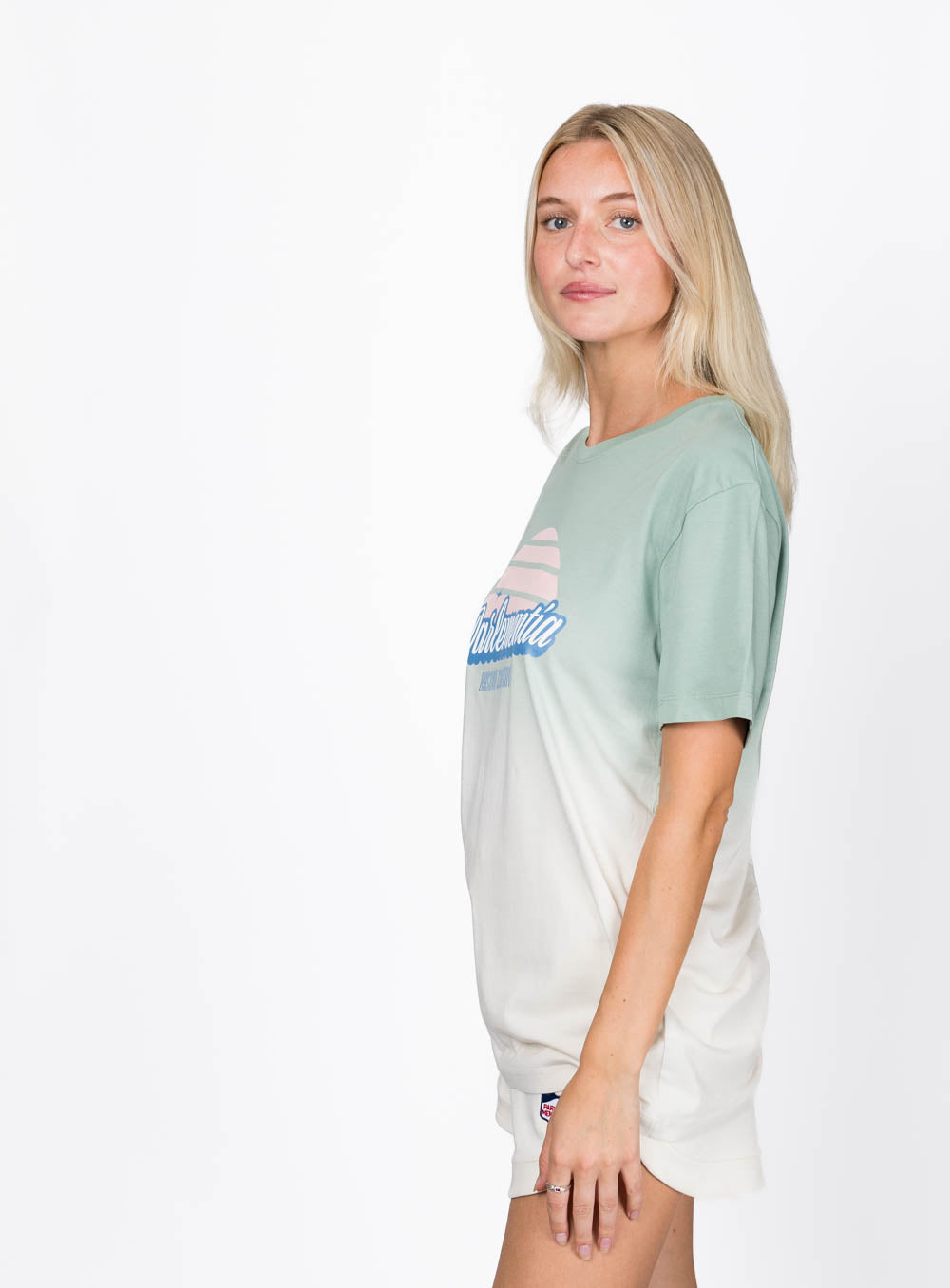 Coastline Theory Ws SS Tee - Dip Dye Jade Green
