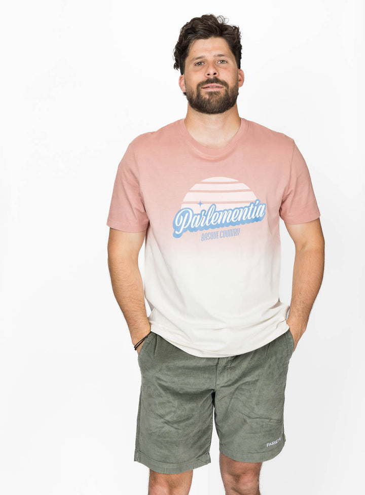 Coastline Theory SS Tee - Dip Dye Petal Rose