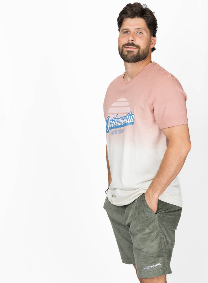 Coastline Theory SS Tee - Dip Dye Petal Rose