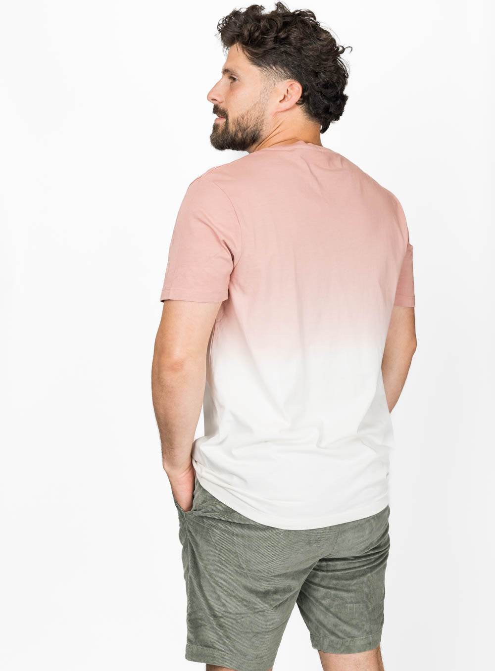 Coastline Theory SS Tee - Dip Dye Petal Rose