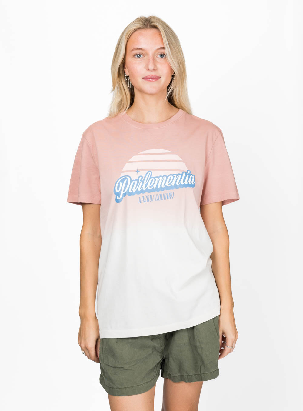 Coastline Theory Ws SS Tee - Dip Dye Petal Rose