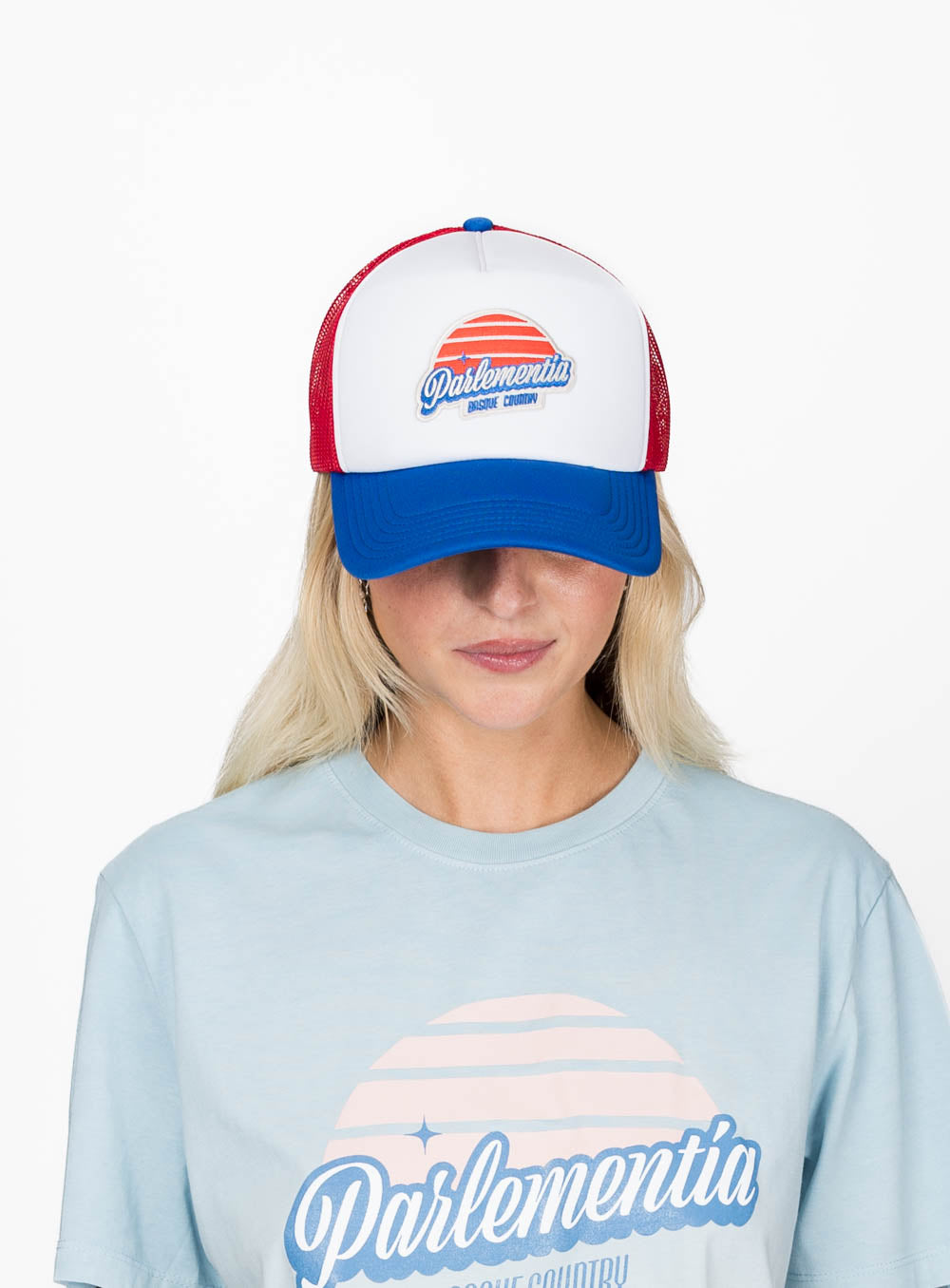Coastline Theory Trucker Cap - White/Royal/Red