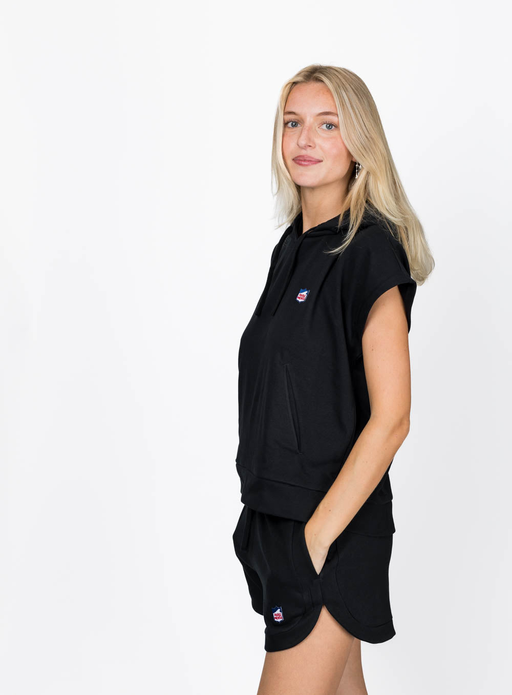 Salt Archive Sleeveless Hoodie - Black
