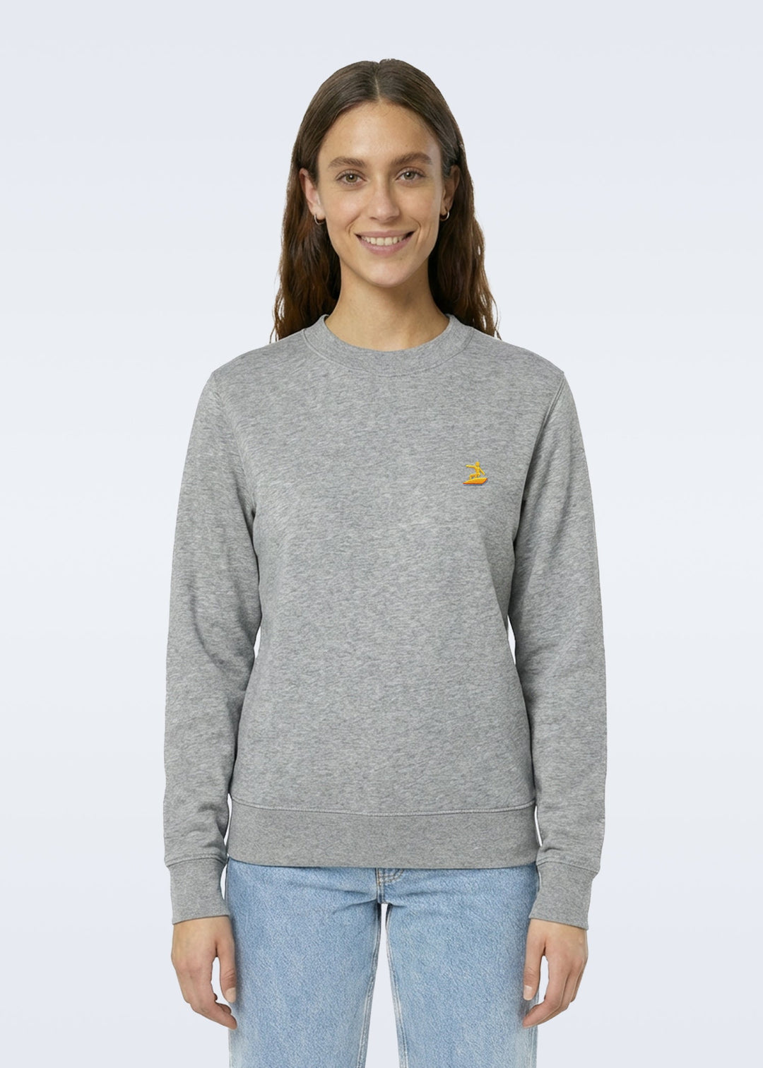 Sweat mixte brodé grey - tri Easysurf