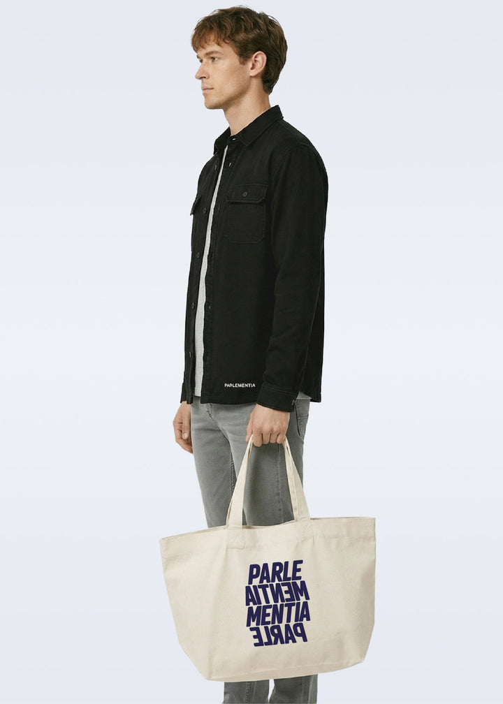 Shopping bag natural - navy Swell