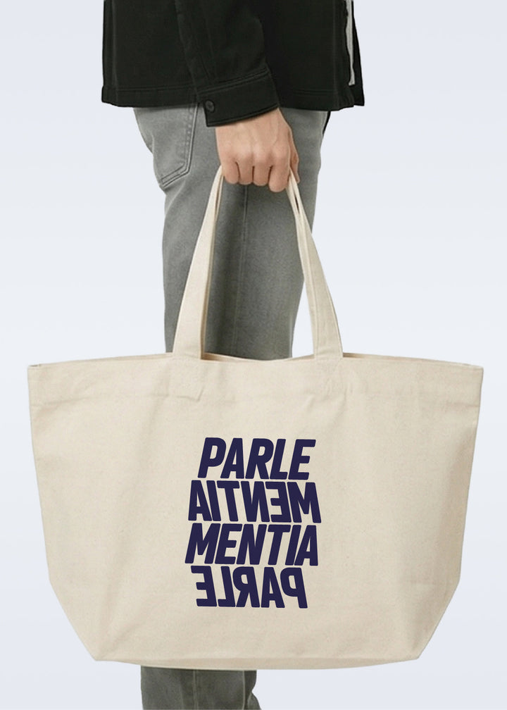 Shopping bag natural - navy Swell