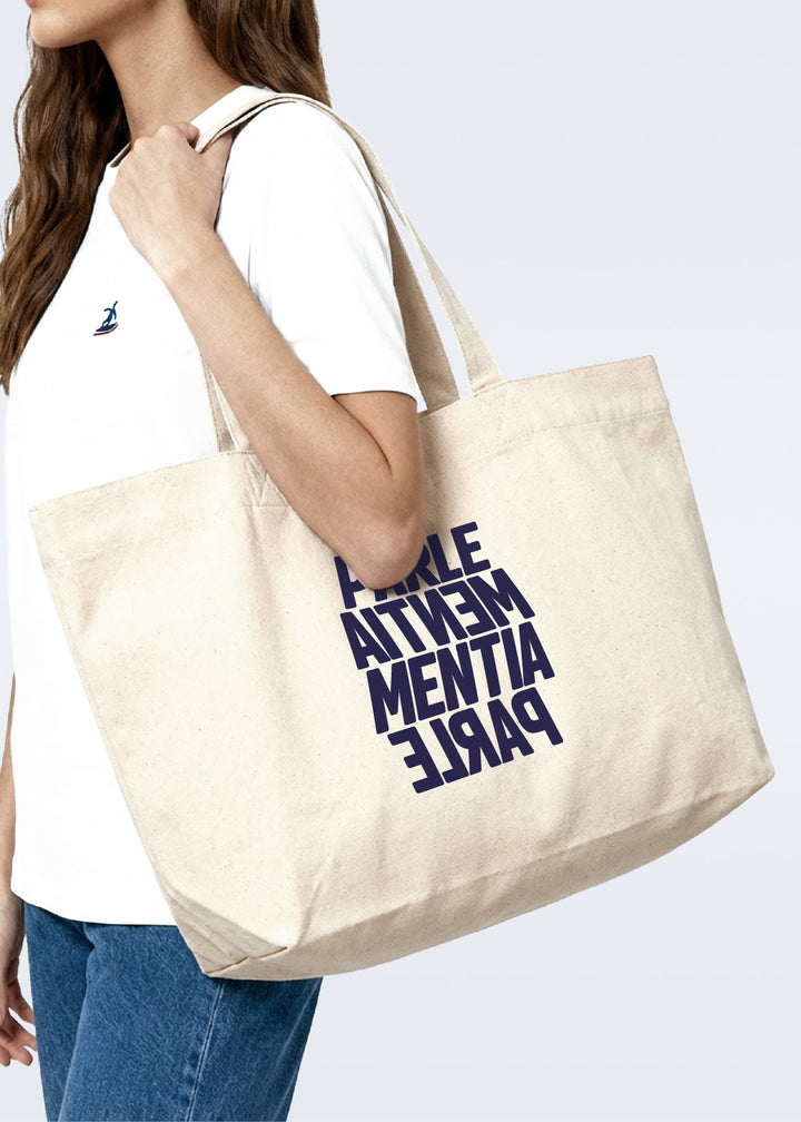 Shopping bag natural - navy Swell