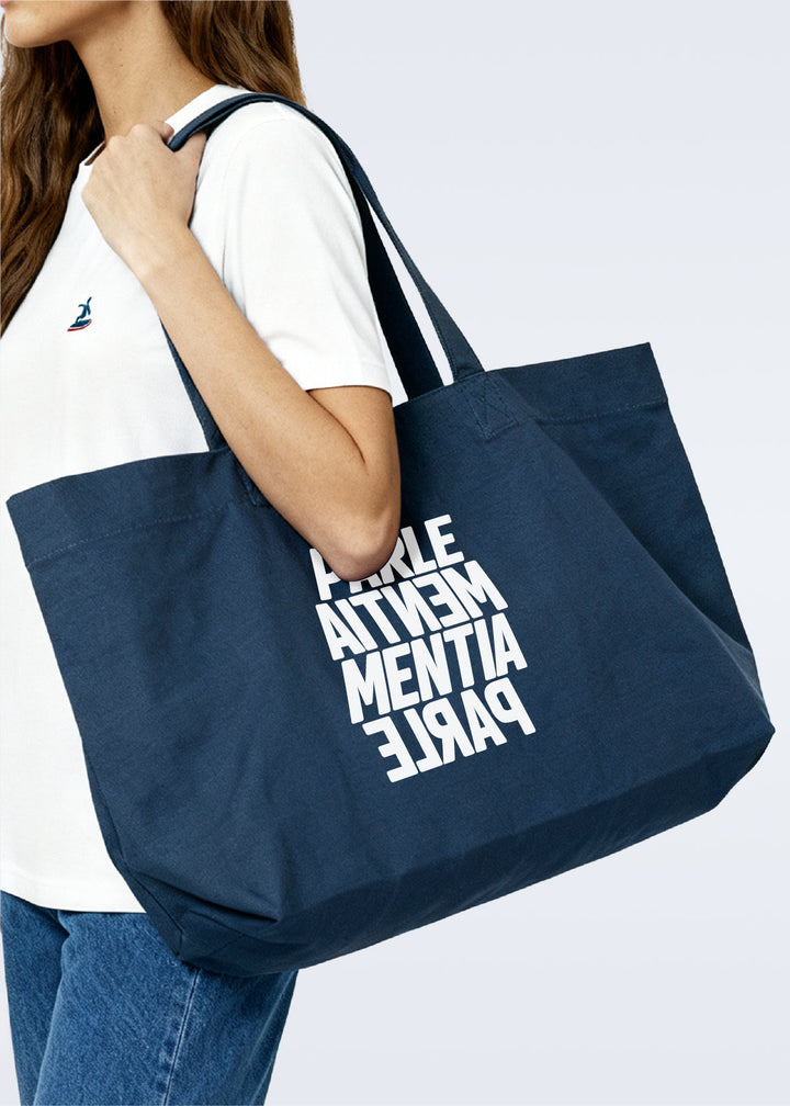 Shopping bag navy - white Swell