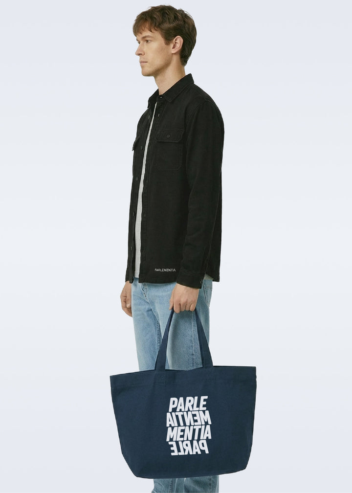 Shopping bag navy - white Swell