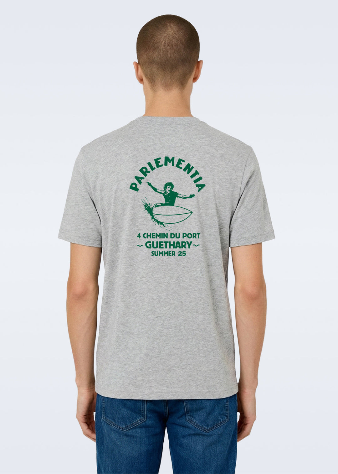 T-shirt grey ~ green Guéthary S25