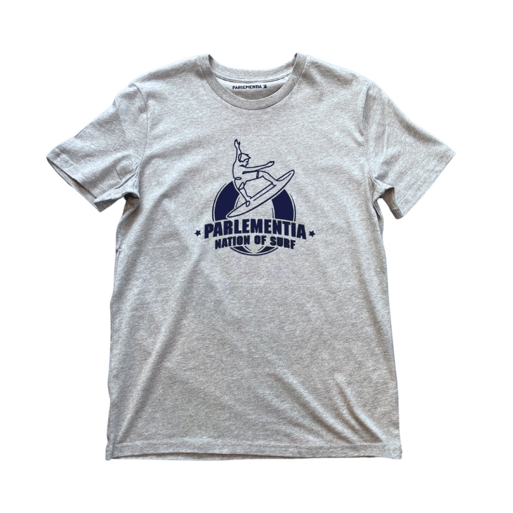 T shirt grey navy Surf Trotters