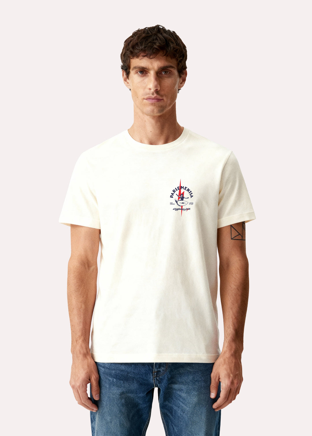 T-shirt Mixte Parlementia x Lightning Bolt 70&