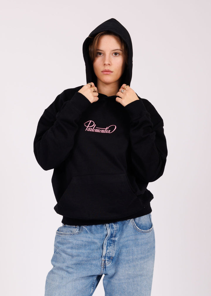 Unisex black - pink Hill hoodie