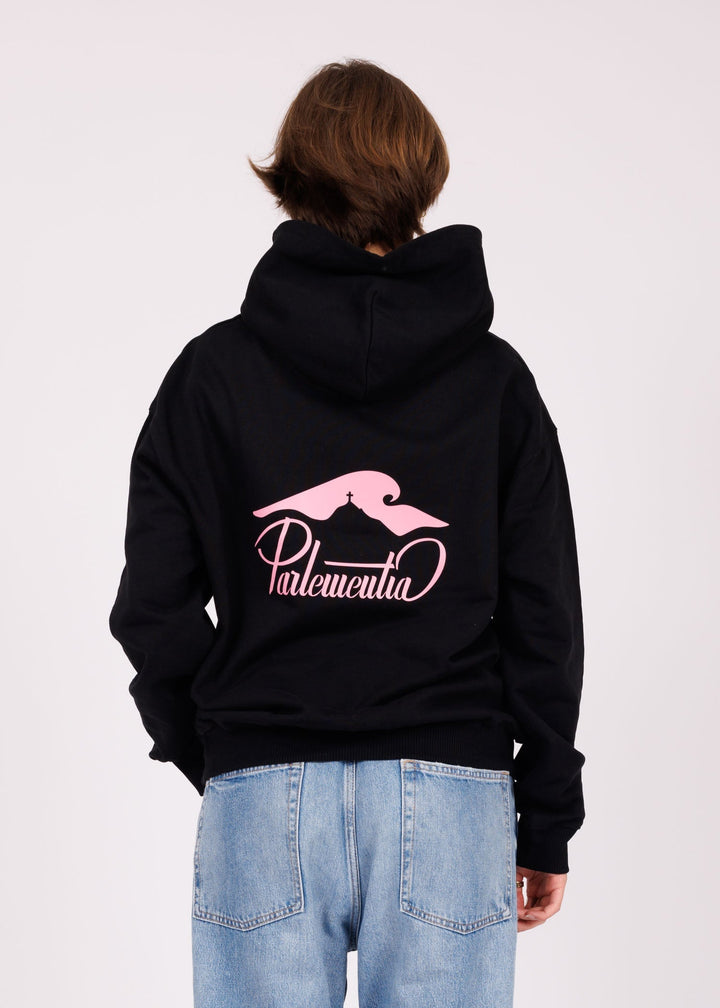 Unisex black - pink Hill hoodie
