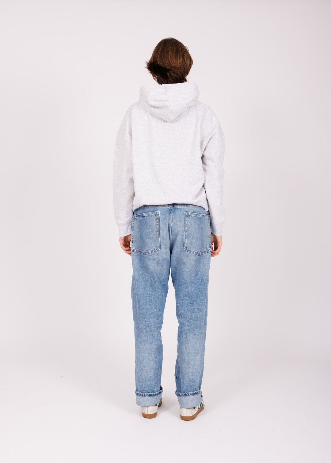 Hoodie zip girl gris chiné - red Write