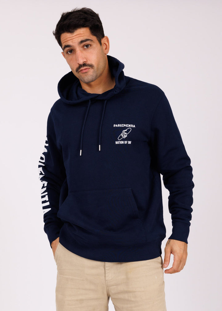 Hoodie navy - white Tech